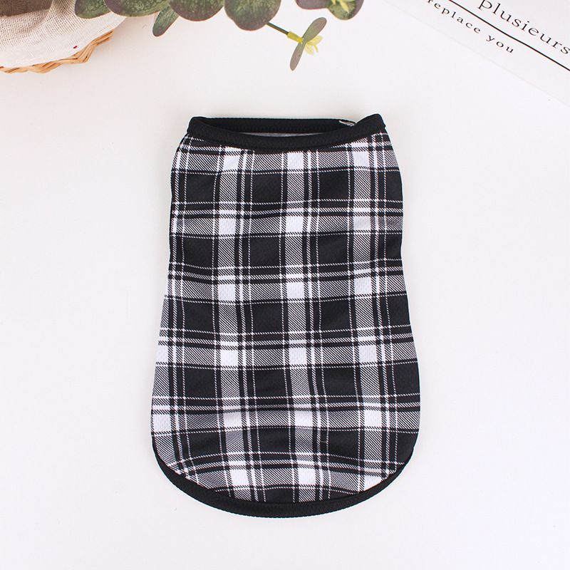 Summer Dog Thin Breathable Cartoon Vest For Teddy Bichon Small Dogs Lightweight Short Cat Two-Legged Clothes_voghion.com