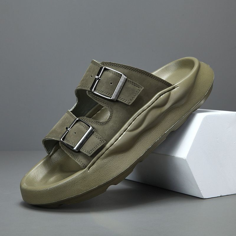 Unschlagbare Qualität 【 Preiskontrolle 】 Herren Echtleder Sommer Casual Vielseitige Britische Trendschuhe Atmungsaktive Hausschuhe Für Männer_voghion.com