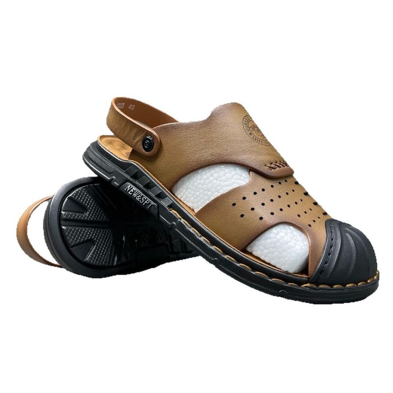Sandalias de verano 2025 para hombre, estilo casual de playa, edición coreana, estilo moderno para exteriores y pantuflas de doble uso._voghion.com