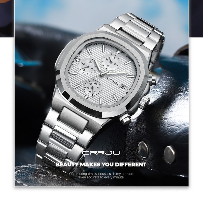 CRRJU Brand Watch Men Quartz Top Brand Luxury Automatic Date Wristwatch For Men Waterproof Sport Chronograph Clock Mans_voghion.com