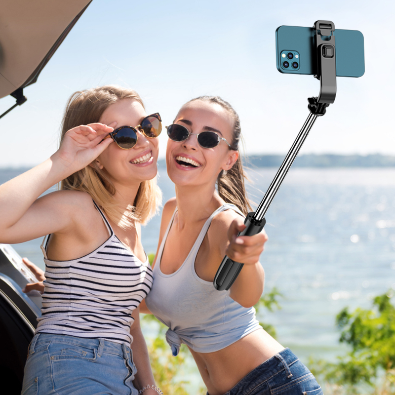 Handheld-Stativ-Selfie-Stick mit abnehmbarer kabelloser Fernbedienung und Mini-Stativ_voghion.com