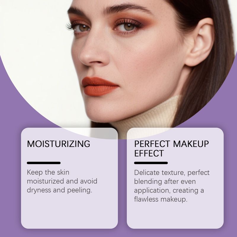 Zephoco Purple Concealer, natürliche Make-up-Grundlage, leicht und bequem, zarte Textur, nicht kuchenartig, mattes Kissen_voghion.com