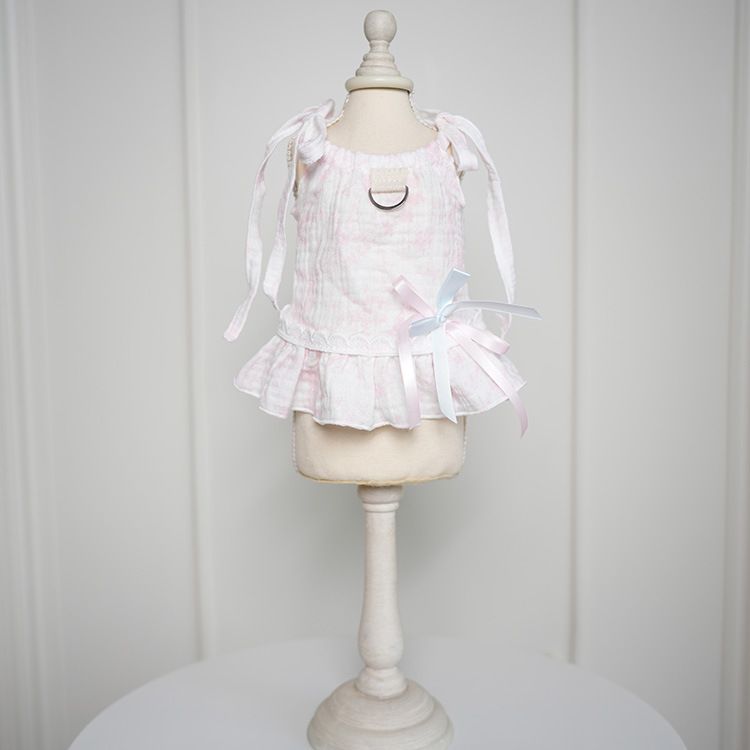 Gonna con lacci in garza di puro cotone Lollipop, edizione primavera/estate 25, per Bichon, Teddy, Yorkshire Terrier, Corgi, taglia piccola_voghion.com