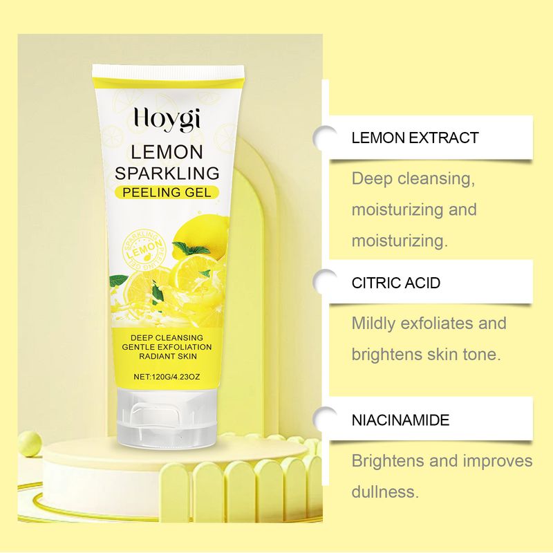 Hoygi Lemon Exfoliating Gel Gently Cleanses Face Body Skin Hydrating Moisturizing Refreshing Cleansing Gel_voghion.com