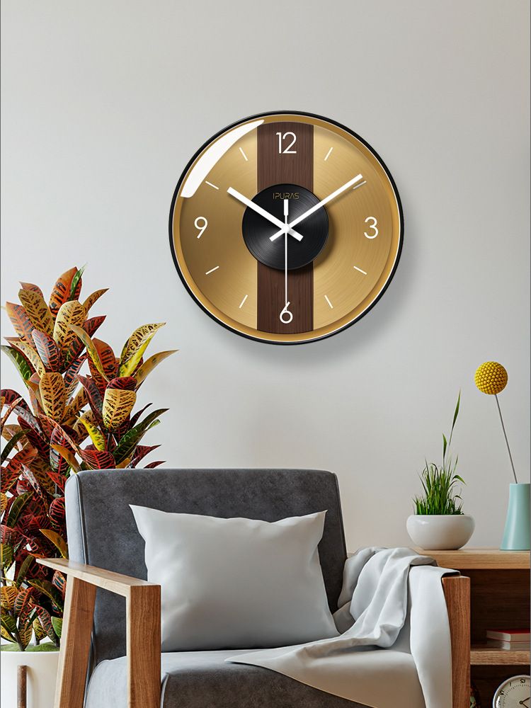 Yipula 7080 Modern Light Luxury European Style Living Room Creative Simple Home Fashion Elegant Wall Clock_voghion.com