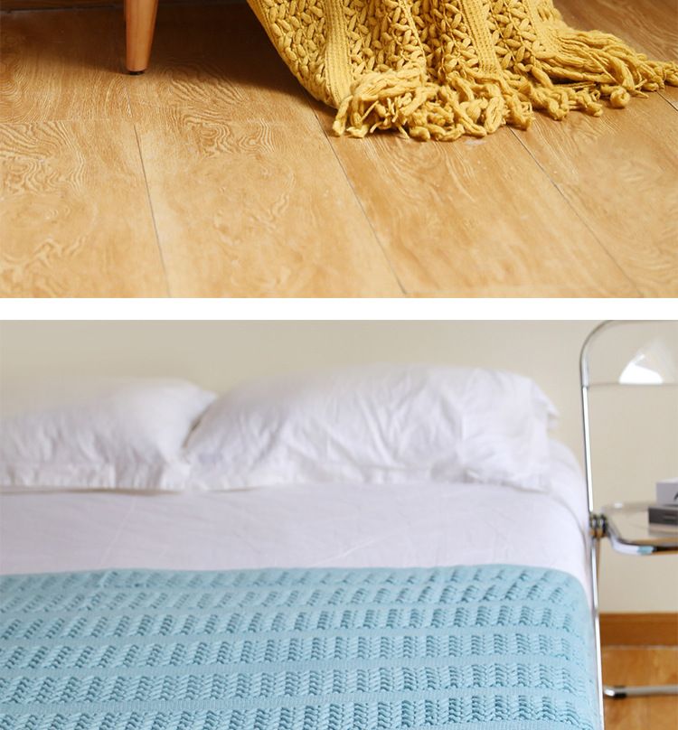 Pletený potah na pohovku v severském stylu, hotelový přehoz, šátek s dutým koncem postele_voghion.com