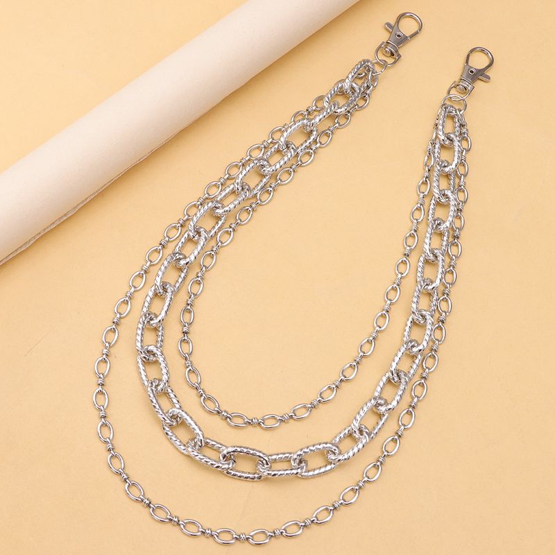 Cadena para pantalones con relieve multicapa de alta gama, tendencia de moda, con accesorios personalizados para baile callejero de hip-hop._voghion.com