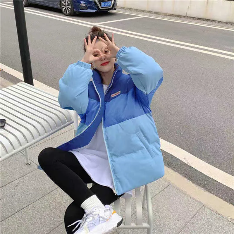 Men's Vintage Gradation Parkas Men Casual Short Bomber Winter Padded Down Jacket Unisex Haruku Warm Puffer Alternative_voghion.com