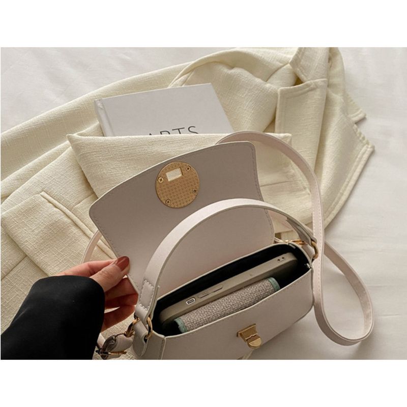 New Fashion Trendy High end Lock Buckle Handheld Small Square for Women's 2024 Summer Versatile and Beautiful One_voghion.com