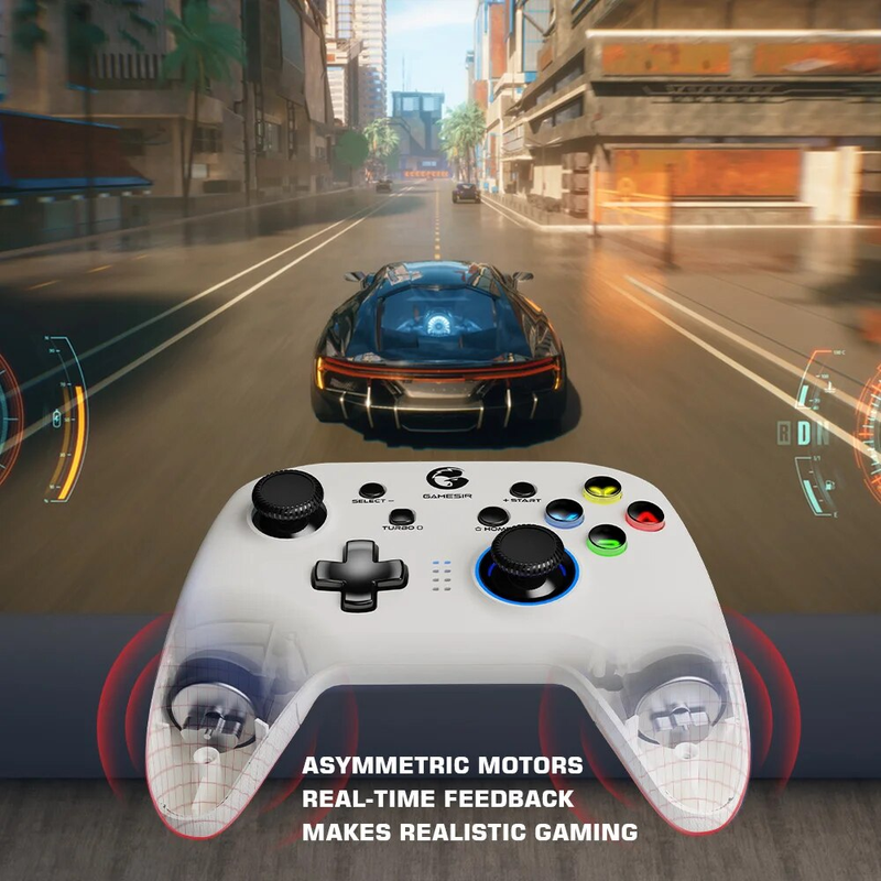 GameSir T4 Pro Version blanche contrôleur de jeu Bluetooth 2.4G manette de jeu sans fil pour Nintendo Switch PC téléphone portable Cloud_voghion.com