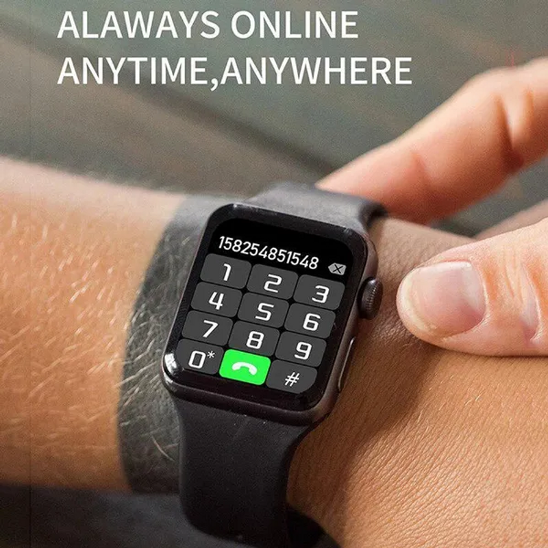 Ny Original I7 Pro Max IWO Smartwatch Telefonsamtal Anpassat ansikte Sport Vattentät Man Dam Smart Watch Series 7 För Apple_voghion.com