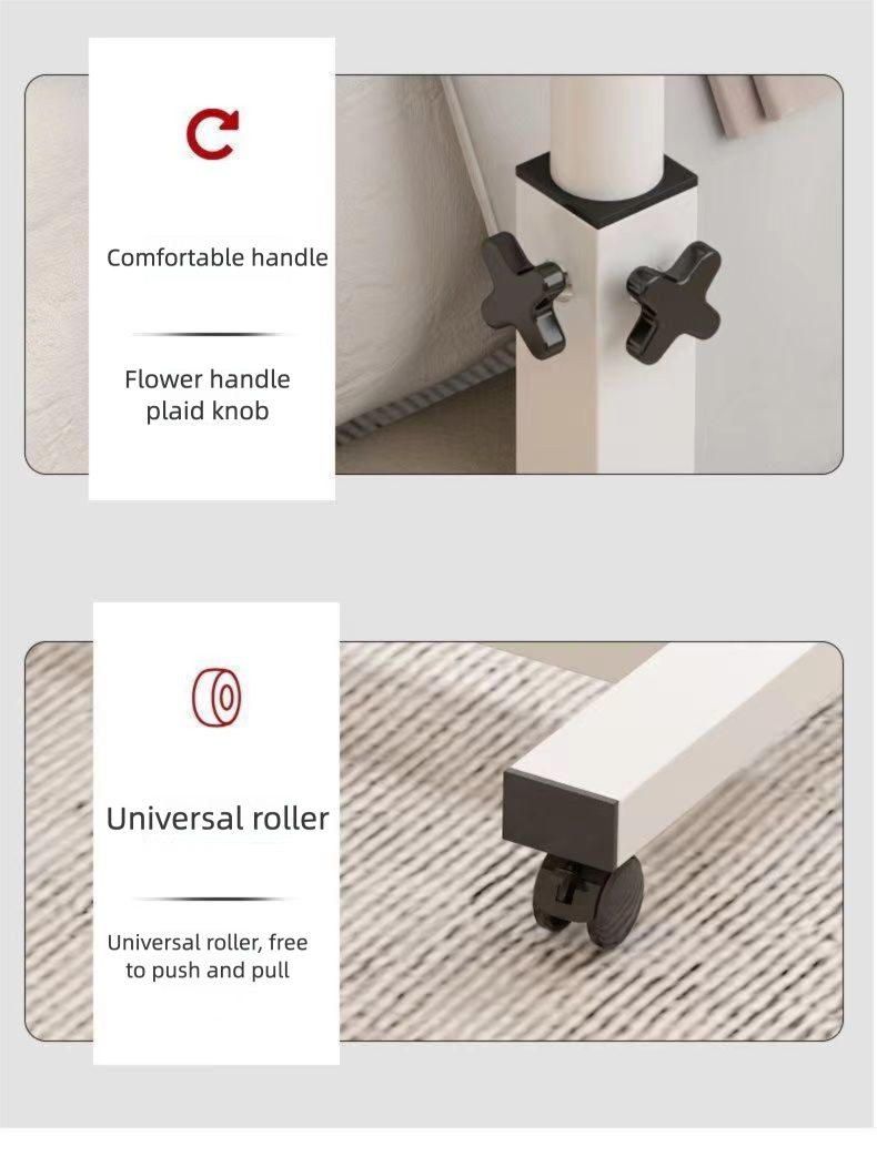 Mesita de noche plegable móvil para uso doméstico, escritorio tipo cama, sofá lateral, mesa pequeña manual ajustable en altura_voghion.com