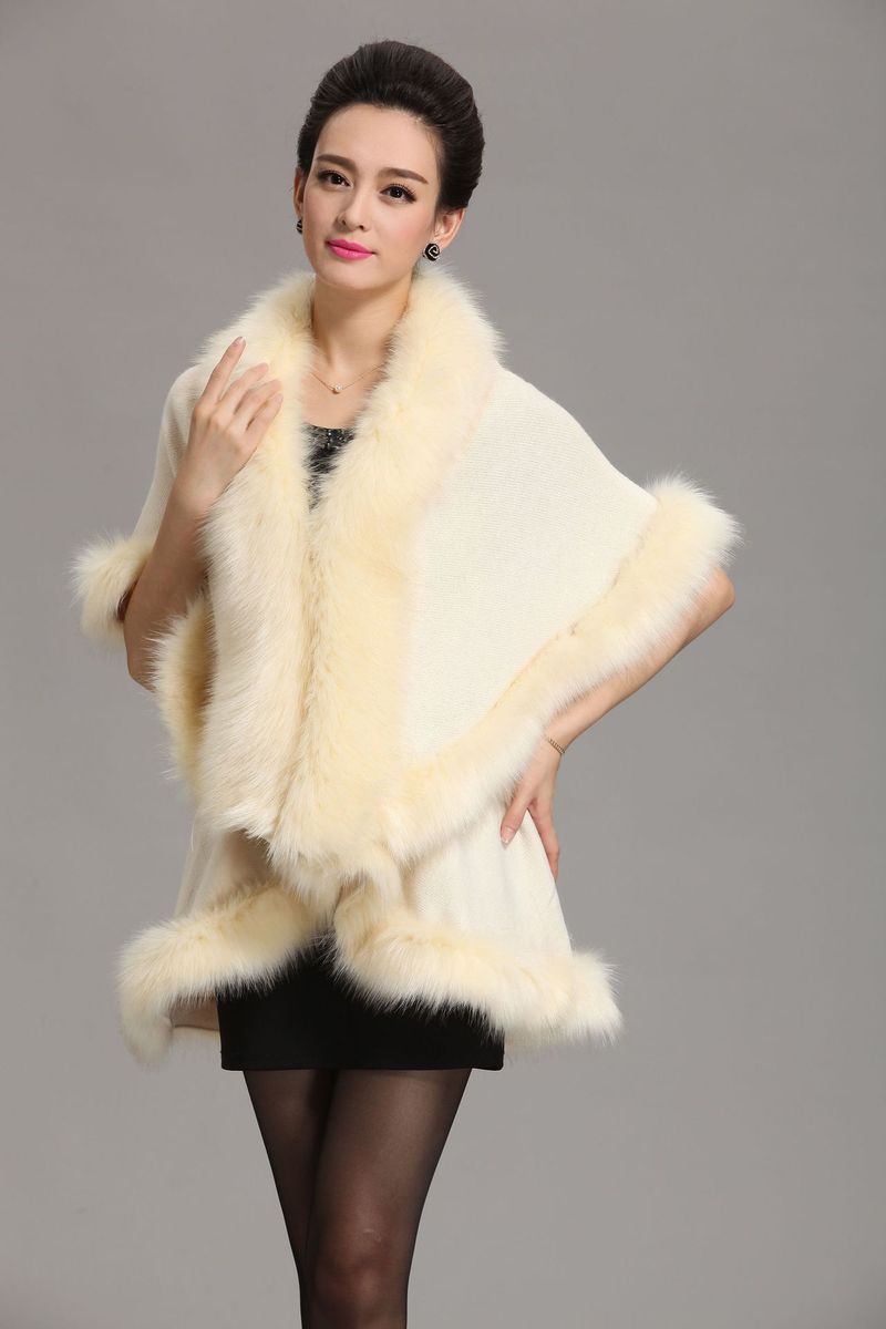 Wool cape cape women's large size knitted cardigan loose cape coat_voghion.com