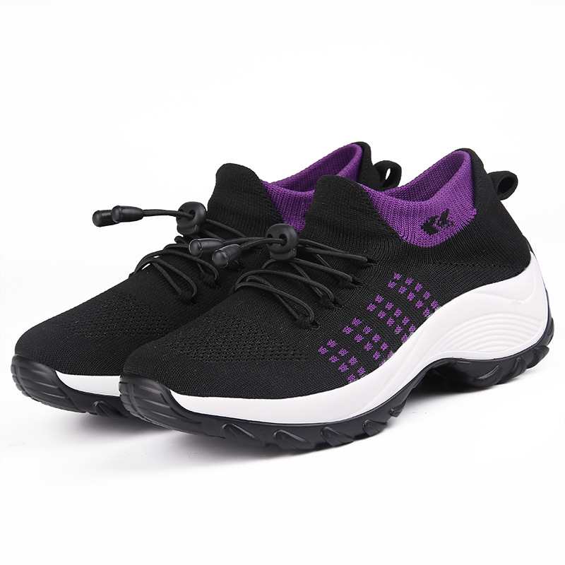 New spring and summer men's and women's flying knitting large size couple shoes 36-47 size_voghion.com