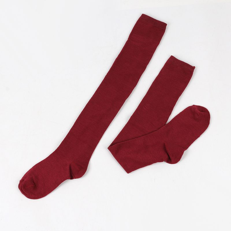 Unisex Solid color over knee socks Student long socks Dance socks Ladies show Sock Dance party high socks_voghion.com