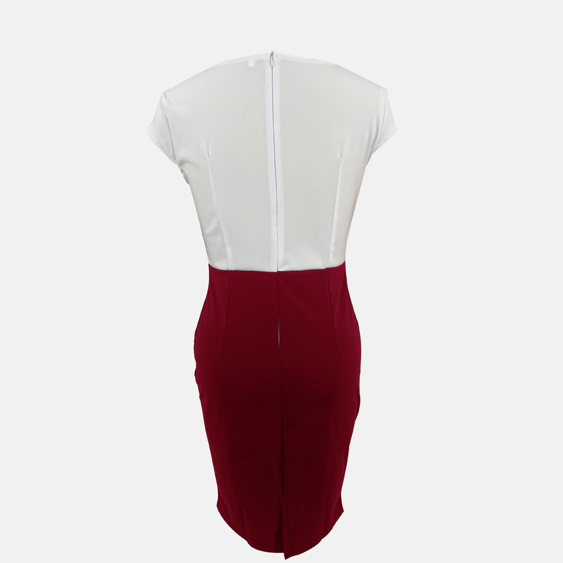Robe taille haute pour femmes, jupe portefeuille professionnelle, jupe crayon, ensemble deux pièces_voghion.com