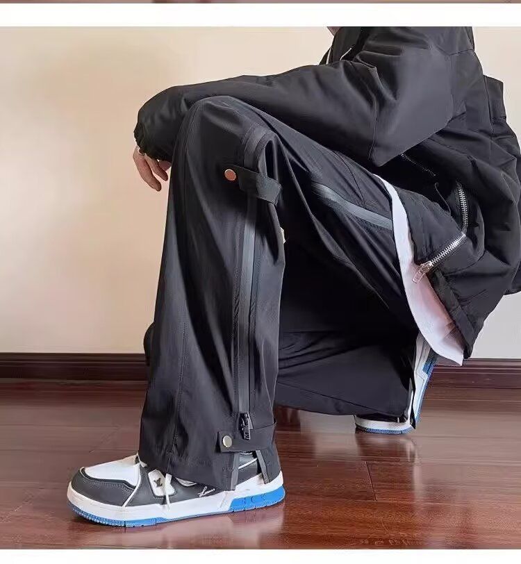 Pantalones de trabajo estilo americano Sprint para hombre, otoño e invierno, deportivos, holgados y funcionales, de felpa, de alta calidad._voghion.com