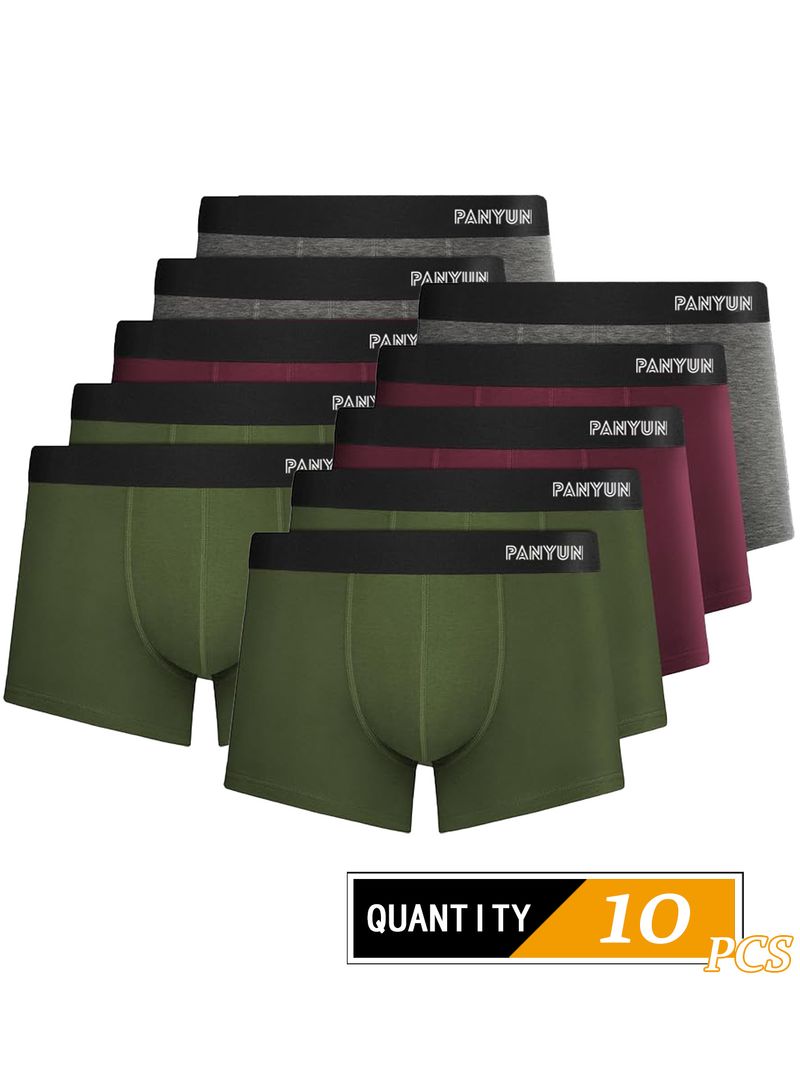 Roupa íntima e pijamas Boxer Briefs de algodão puro_voghion.com