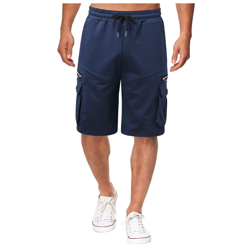 2024 Summer New Workwear Shorts, Pure Cotton Loose Size 5/4 Pants, Men's Multi Bag Casual Pants_voghion.com