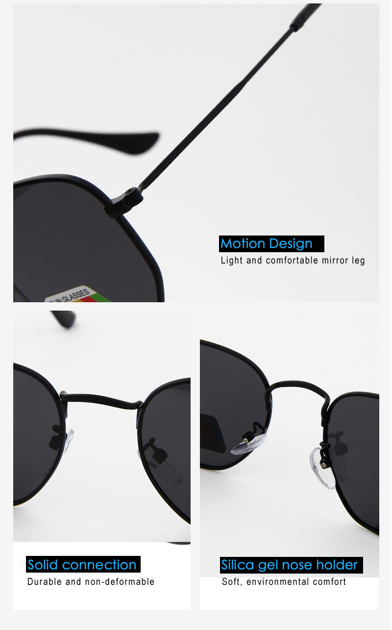 Marke Design Mode Hexagon Kleine Polygon UV400 männer Polarisierte Sonnenbrille Flug Sport Schwarz Objektiv 2022 Frauen Rosa_voghion.com