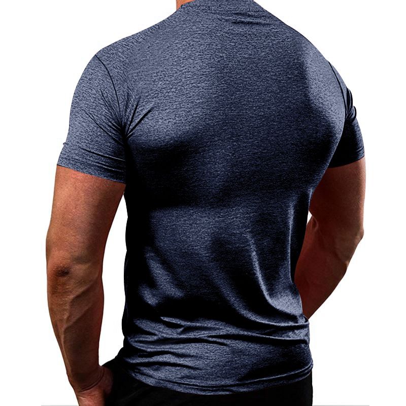 Men's Clothing Summer Newmen's Sports T Shirt Muscle Brothers Training Fitness Quick Drying Clothes Elastic Short Sleeves_voghion.com