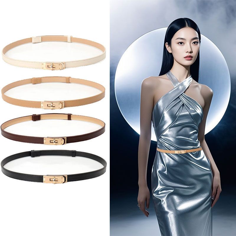2025 Neue Damen-Taillenschnalle, schmal, dünn, für lange Kleider und Röcke, verstellbarer kleiner Gürtel_voghion.com