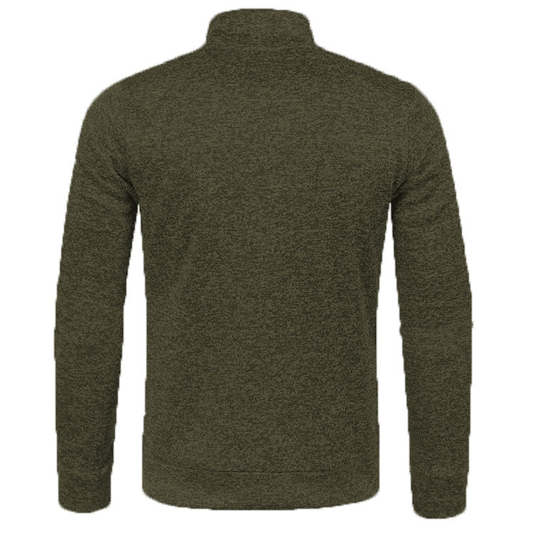 Herren-Strickpullover mit Viertelreißverschluss – Lässiger Herbst-Winter-Pullover mit weichem Futter, warme Langarm-Strickware, Übergröße_voghion.com