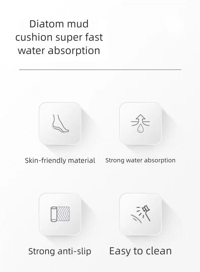 Soft Diatomite Bath Mat - Quick Absorbent & Non-Slip, Quick-Dry Toilet Door Mat, Household Carpet_voghion.com