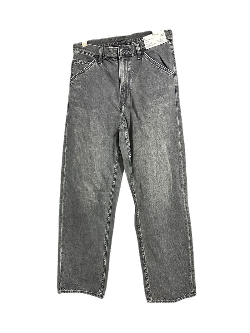 Bitte beachten Sie die Größentabelle! Please refer to the size chart in the picture Men's/women's loose straight leg jeans washed product casual pants_voghion.com