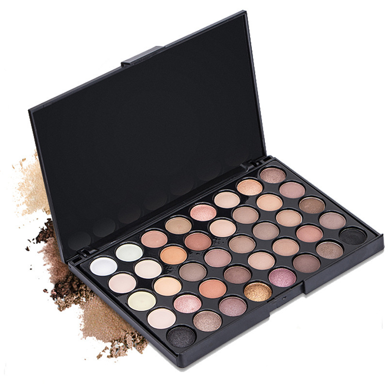 40 cores peroladas matte esfumaçadas cor terra pó não voador maquiagem modificação paleta de sombras combinadas_voghion.com