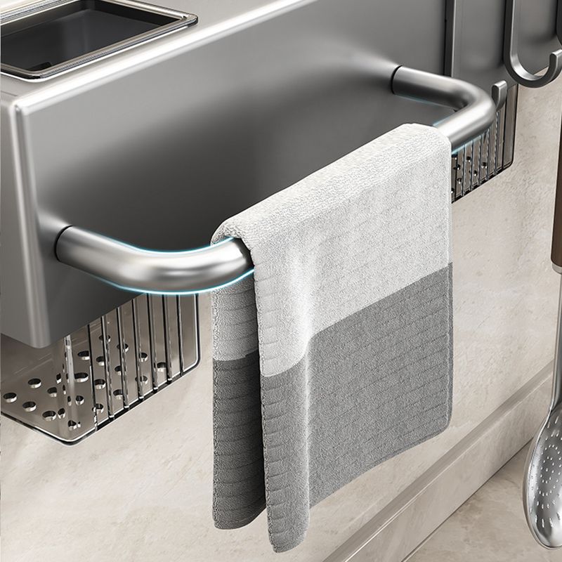 Wandmontierter Küchenmesserhalter mit integriertem Topfdeckelhalter, Essstäbchenhalter und Schneidebrett-Messeraufbewahrung_voghion.com