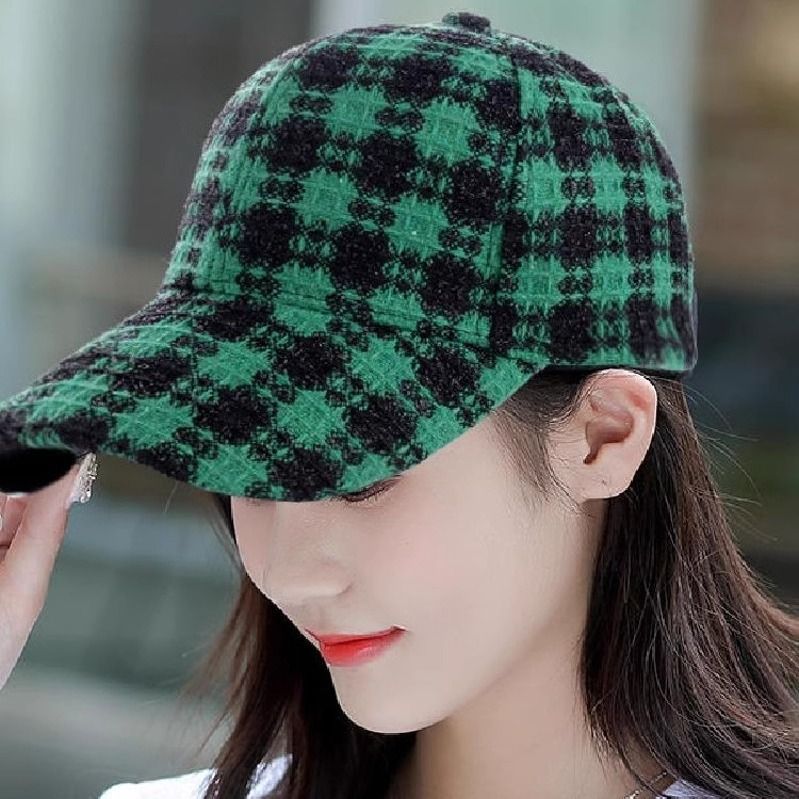New Little Fragrant Hood Cappello da baseball a scacchi per bambini Moda coreano Versatile Cappello in lingua d'anatra 2024 Primavera/Estate_voghion.com