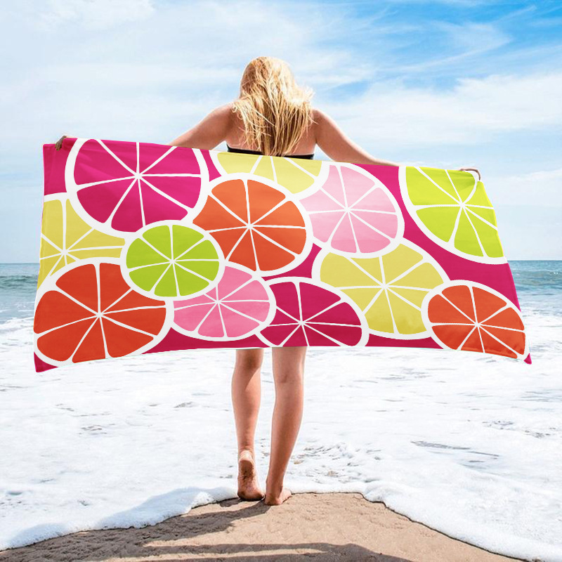 Bedrucktes Surfhandtuch, Strandtuch aus ultrafeinen Fasern, saugfähiges Strandtuch für Erwachsene_voghion.com