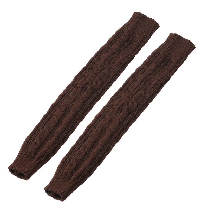 Woolen Long Fingerless Gloves Knitting Fried Dough Twists Figure 8 Open Finger For Women Autumn And Winter Acrylic Wool_voghion.com