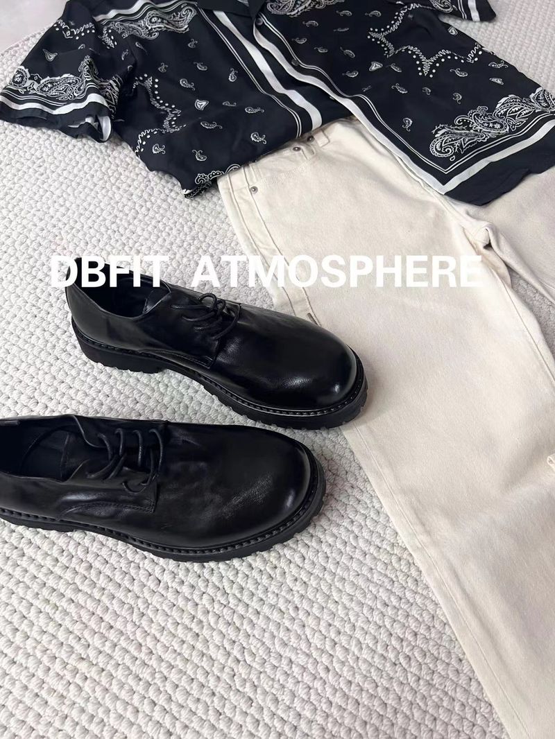 Horse Skin Washed Casual Odlight Distressed Micro Pleated Shoes For Four Seasons_voghion.com