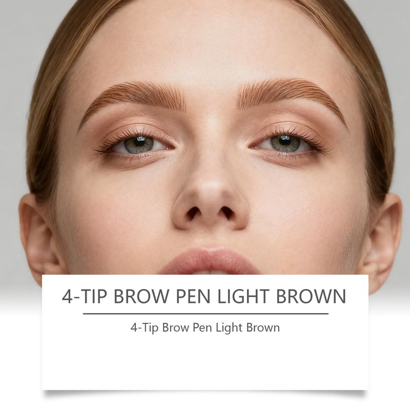 Zephoco Light Brown Four-Pronged Eyebrow Pencil Daily Travel Non-Smudge Natural Hair Flow Three-Dimensional Color Easy_voghion.com