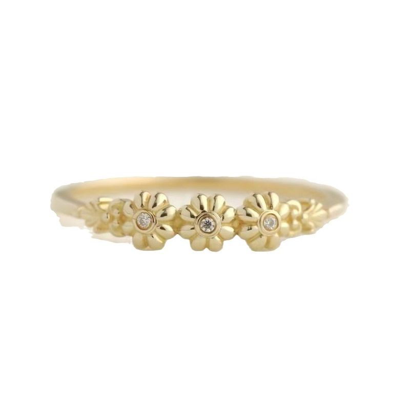 Sanjie's Ultra Simple New Small Flower Damenring Gold Ins Vielseitiges Modearmband_voghion.com