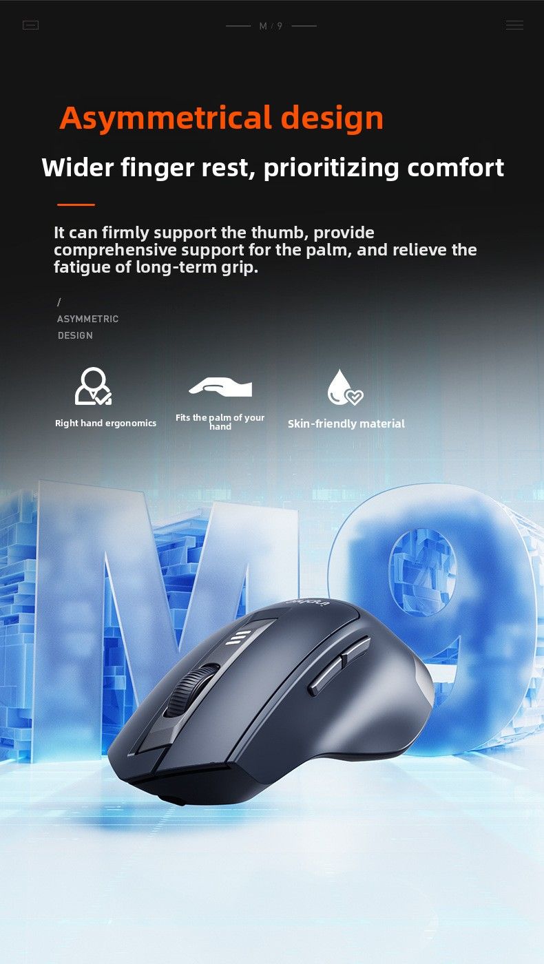 【High Quality】 Infick M9 Wireless Mouse Rechargeable Office And Home Use, Ergonomic Silent Design For Laptop_voghion.com