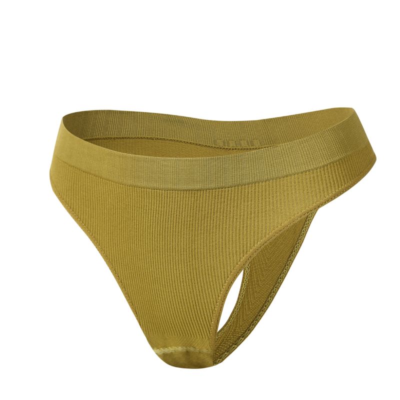 2025d Plus Size Seamless Girl Thong Invisible Solid Color Comfortable Sexy Stretch T-Back Low Waist Base Underwear_voghion.com