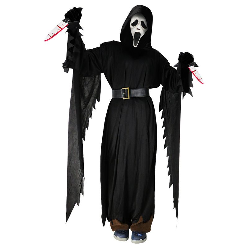 Screaming Cape Hood Hood Masquerade Grimace Mask Halloween Party Suit Props_voghion.com