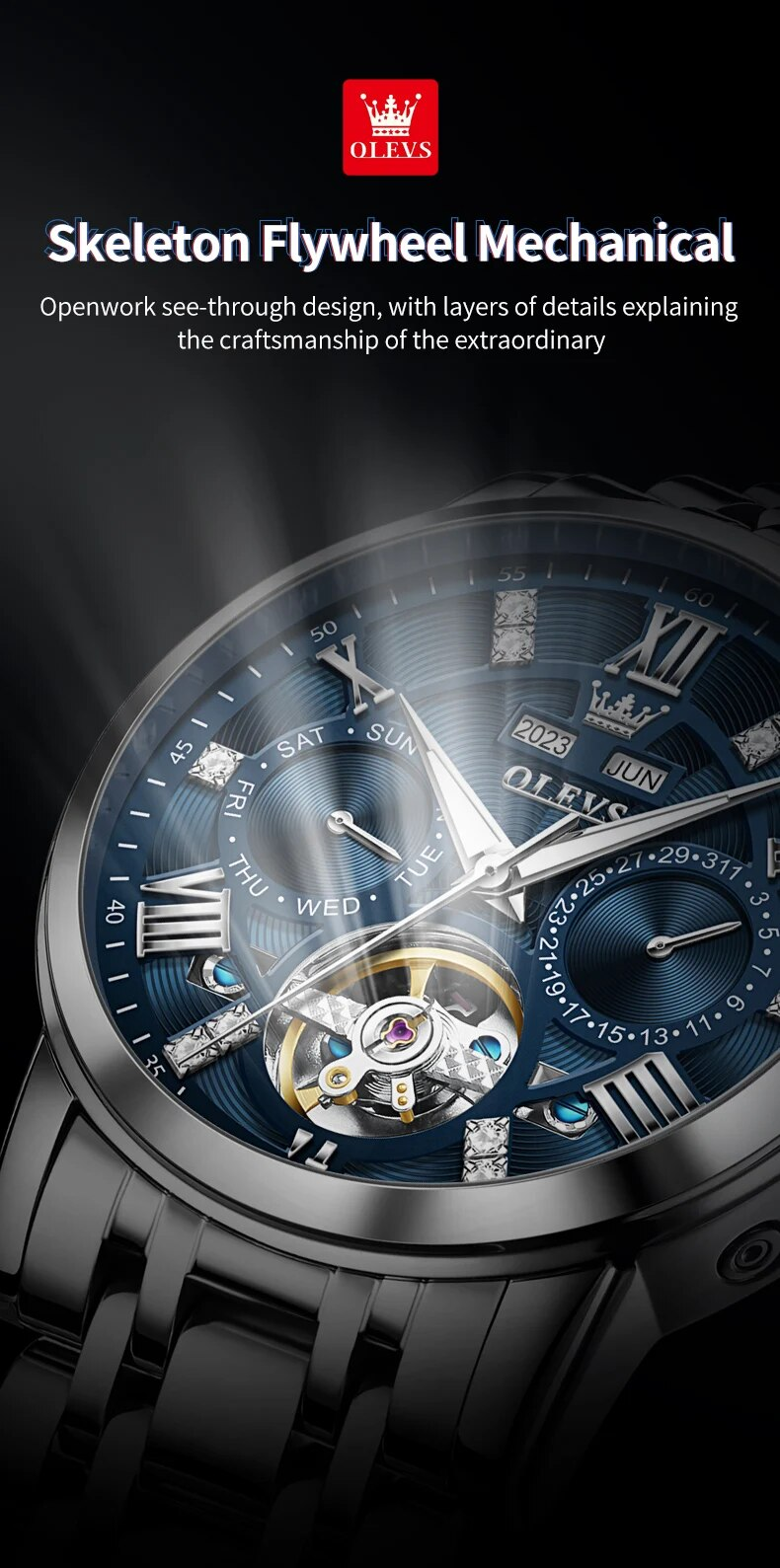 Herenhorloges uitgehold automatisch mechanisch origineel polshorloge voor heren Waterdicht lichtgevende eeuwigdurende kalender Mode_voghion.com