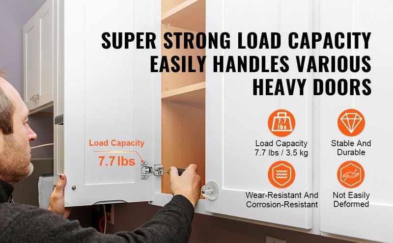 VEVOR Cabinet Door Hinges 40 Packs Partial Overlay Soft Close For Framed Type_voghion.com