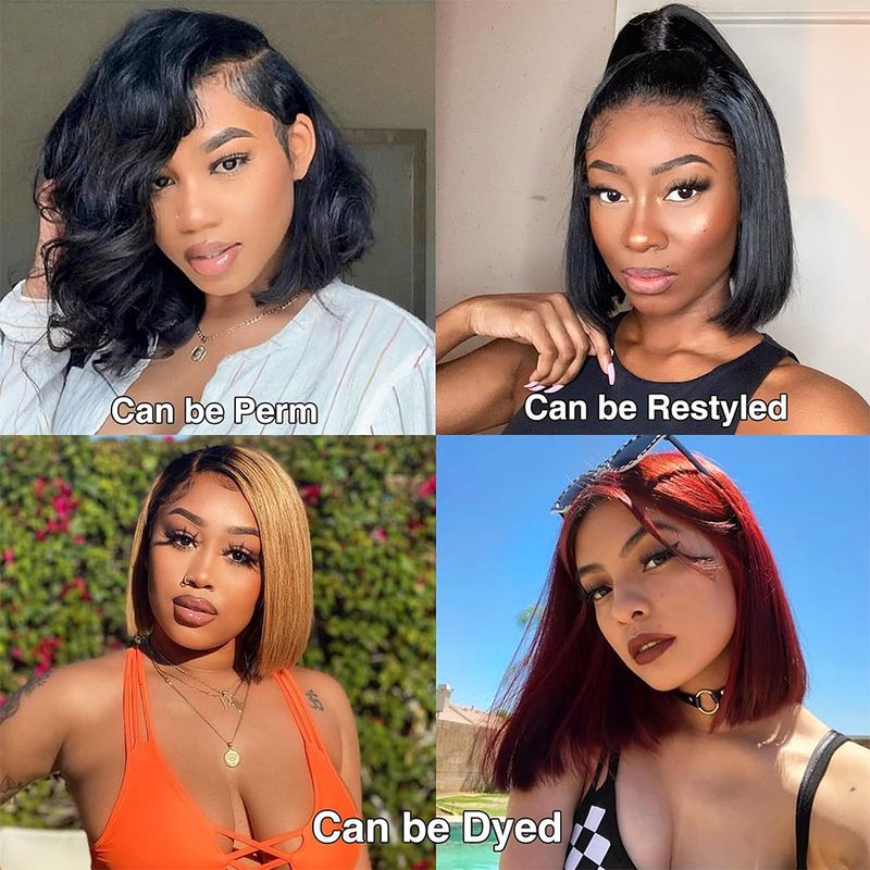 hot selling Vrbest Straight And Go Glueless Bob Wigs For Women Ready To Wear 4x4 Lace Closure Wig Human Hair_voghion.com