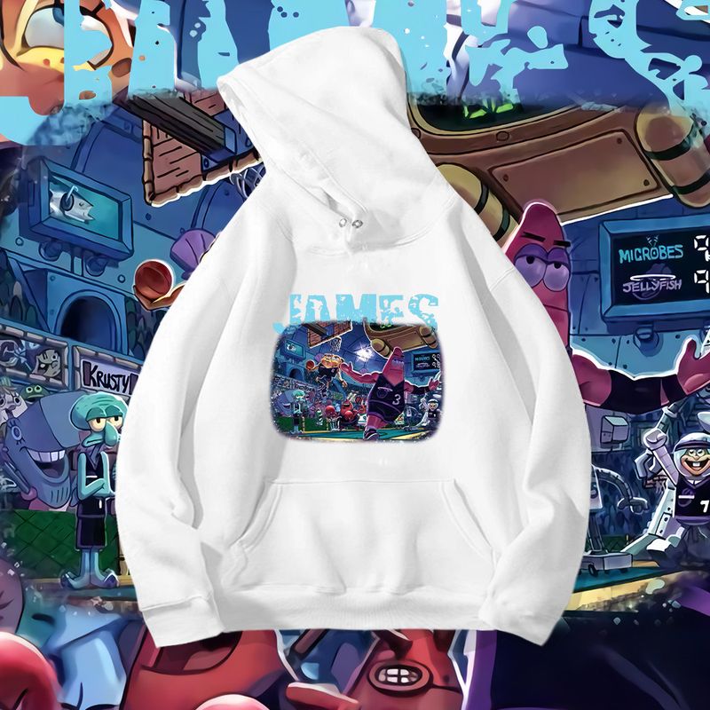 JAMES James Co. Markenpullover mit Stern-Kapuze für Jungen und Mädchen, junge Studenten, trendige Mode, lockerer Mantel_voghion.com