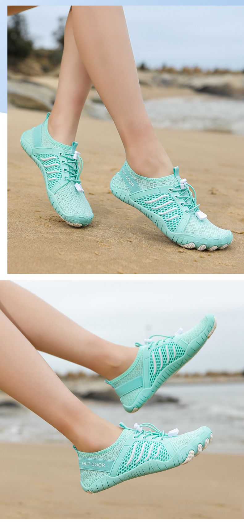 Unisex Quick-Dry Water Shoes – Anti-Slip Aqua Socks For Beach, Hiking & Swimming – Lightweight Five-Toe Design With Drainage Holes_voghion.com