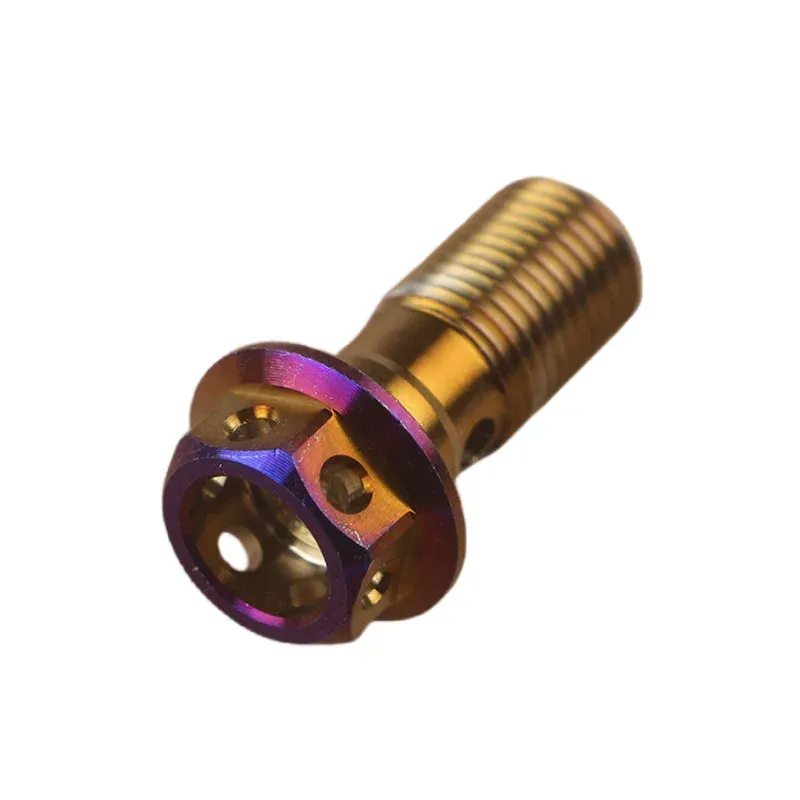 Parafuso de mangueira de freio de motocicleta Banjo Bolt M10 * 22 mm * 1,25 mm / 1,0 mm Universal Hollow Outer Hexagonal Fine Tooth Disc Caliper_voghion.com