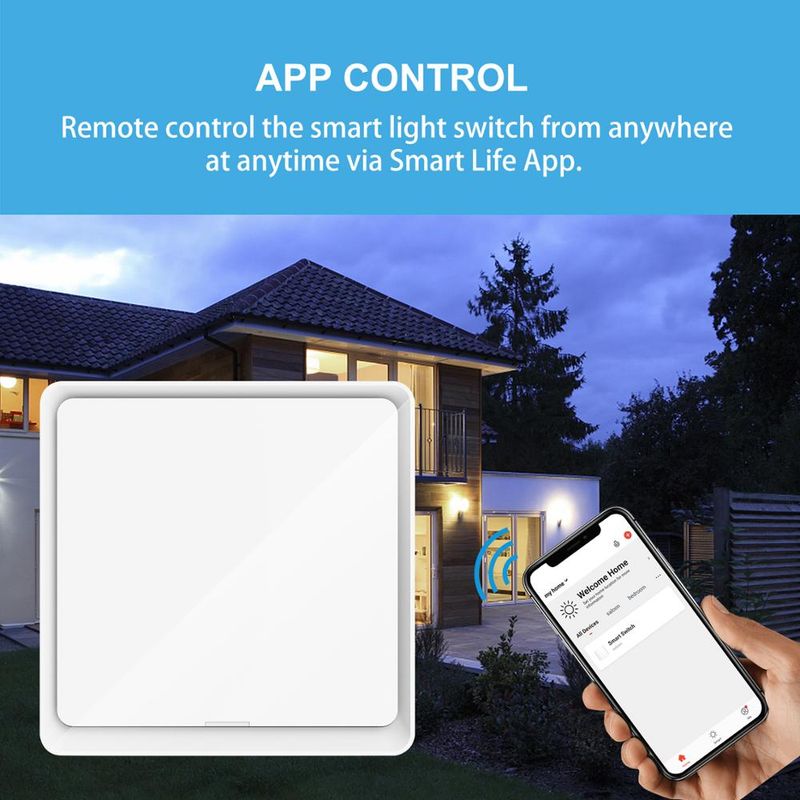 Tuya ZigBee 3.0 Light Switch 220V Smart Wall Switch EU No Neutral Wire Required No Capacitor Needed Works with Alexa Google Home_voghion.com