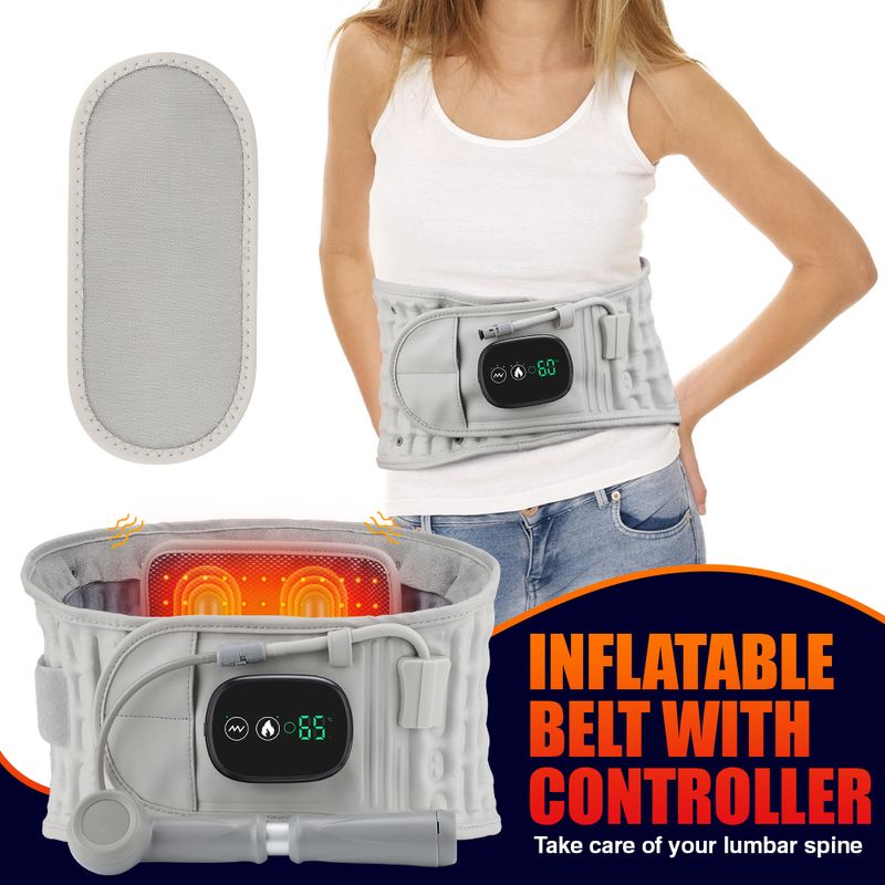 Iatable Red Light Aquecimento Vibração Massagem Airbag Costas Cintura Suporte Cinto Abdômen Ferramentas de Alívio Da Dor_voghion.com