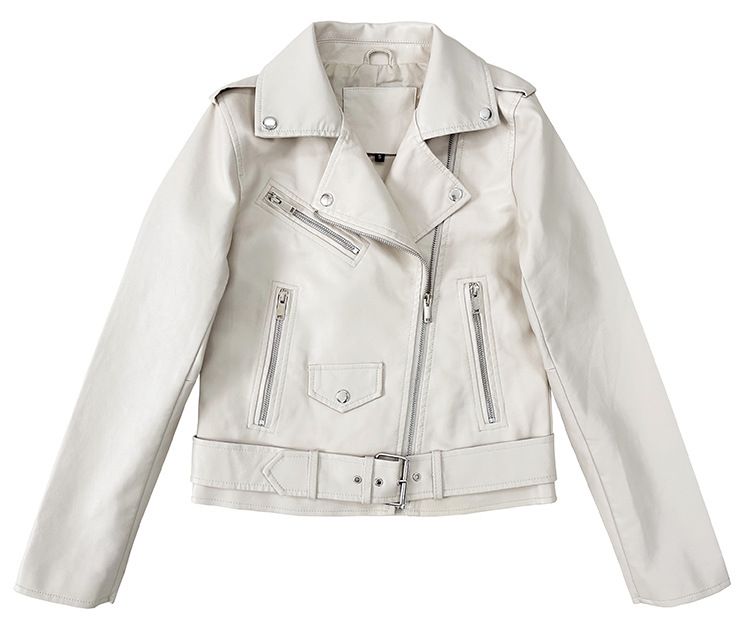 Giacca in similpelle vintage da donna – Cappotto oversize in PU con effetto slavato, stile biker streetwear con cerniera (grigio/verde militare/nero, S-L)_voghion.com