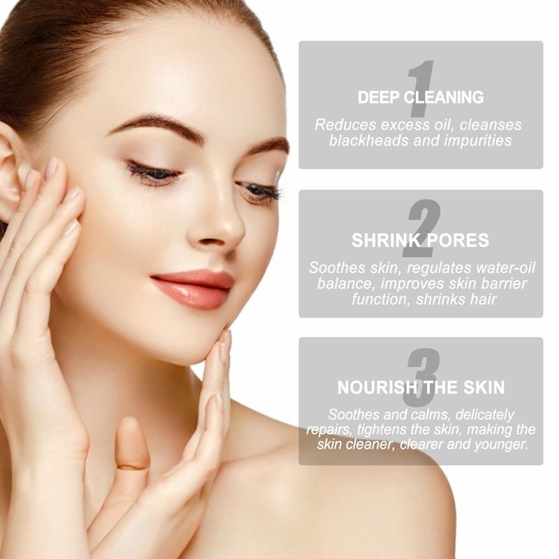 Maschera EELHOE Set per la cura della zona T con olio per l'acne e punti neri per la pulizia del naso alla fragola_voghion.com